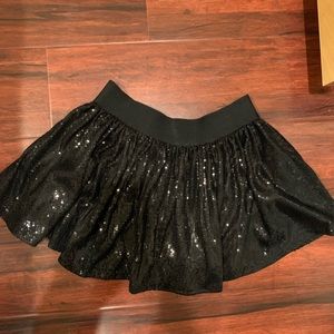 Ruffle sequin mini skirt